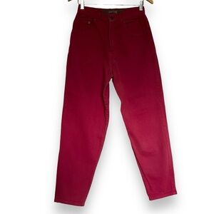 NWT Vintage 90s Deadstock Topaz Jeans High Rise Tapered Leg Red Women’s Size 9